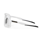ES16 Enzo Fahrradbrille. Weiß mit photochromatischer Linse + 2 zusätzliche Gläser