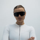ES16 Enzo Brille. Schwarz mit grauer polarisierten Linse. + 2 zusätzliche Linsen