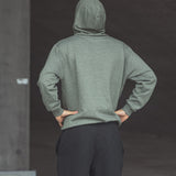 ES16 Lässiger Hoodie in meliertem Grün