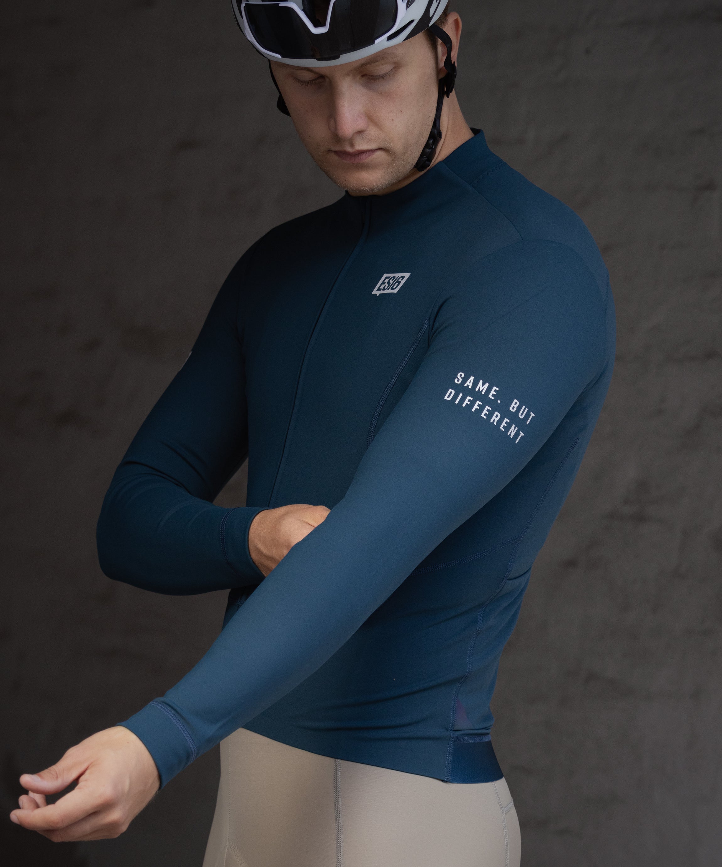 ES16 Thermo-Fleece-Radtrikot. Classic Blue