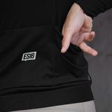 ES16 Thermo-Fleece-Radtrikot. Schwarz