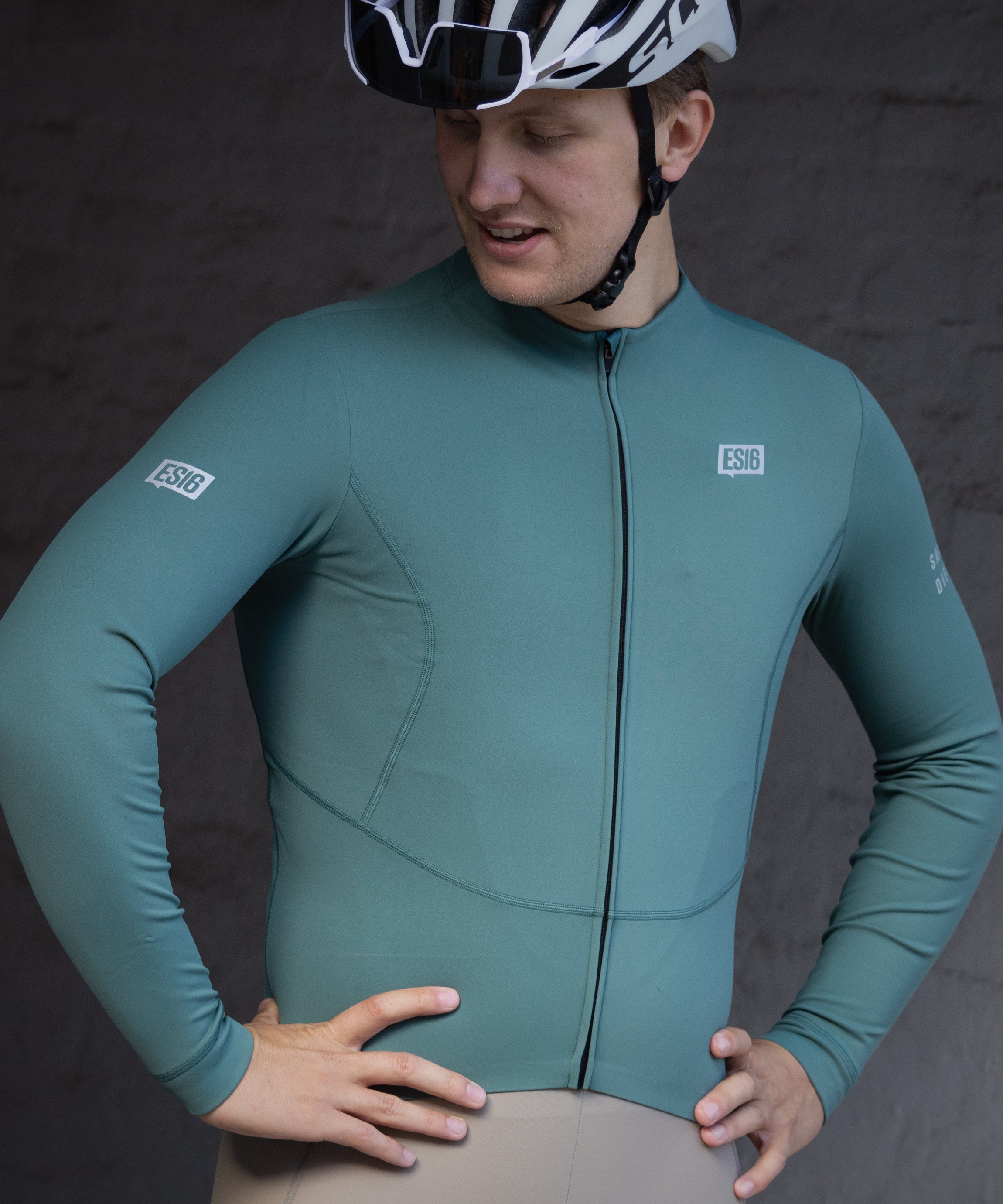 ES16 Thermo-Fleece-Radtrikot. Deep Sea