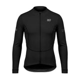 ES16 Thermo-Fleece-Fahrradtrikot. Schwarz