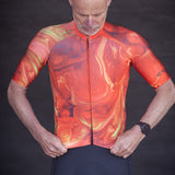 ES16 Razor-Radtrikot - Marmororange