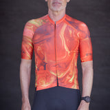 ES16 Razor-Radtrikot - Marmororange