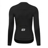 ES16 Thermo-Fleece-Fahrradtrikot. Schwarz
