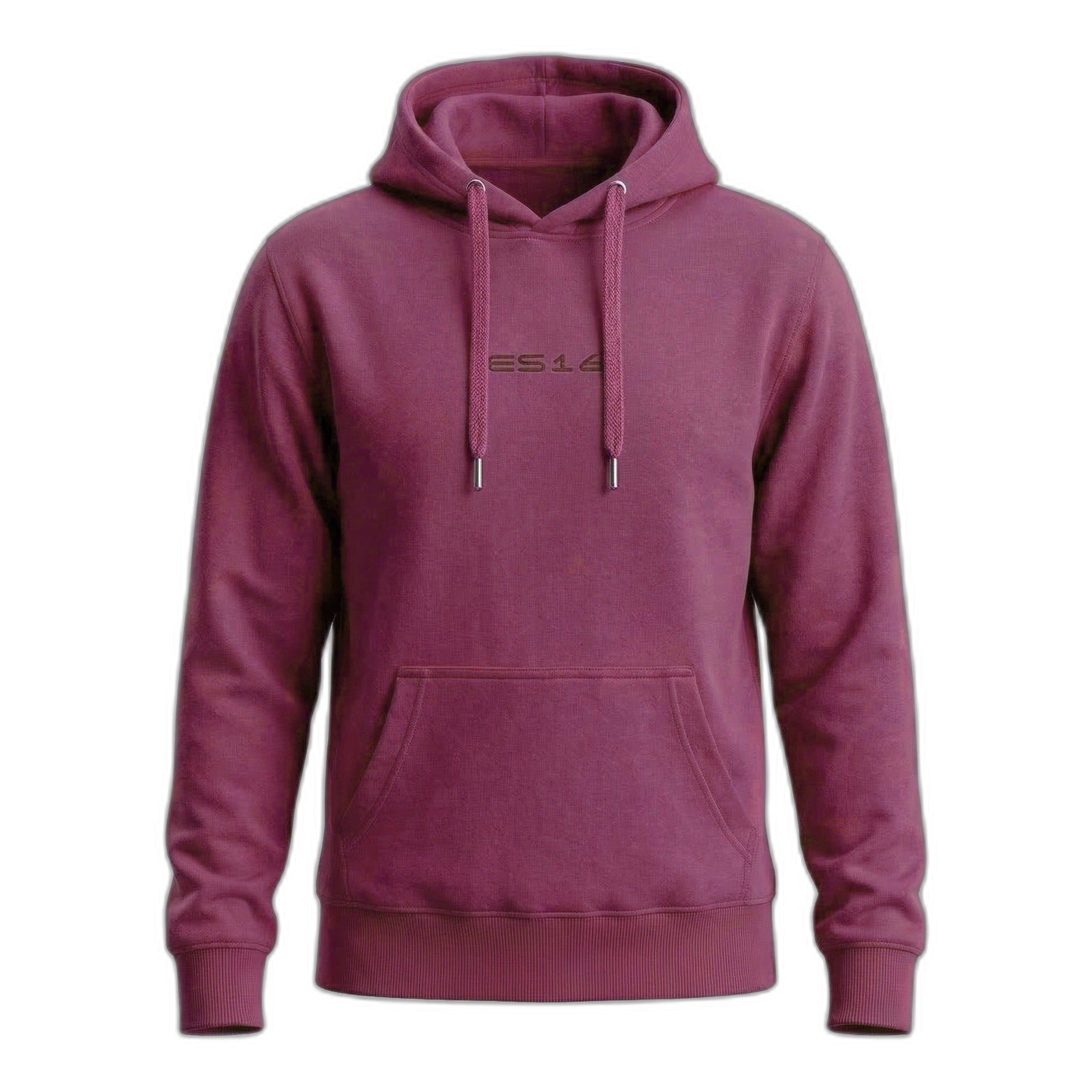 ES16 Lässiger Hoodie in Burgunderrot