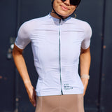 ES16 Radtrikot Streifen Weiß – Damen