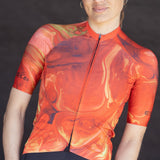 ES16 Razor Radtrikot - Marmor-Orange
