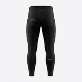 Lange Lauftights mit Taschen - Soft Element Black