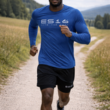 ES16 Laufshirt LS – Performance Merino Blend Blau