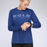 ES16 Laufshirt LS – Performance Merino Blend Blau