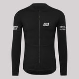 ES16 Thermo-Fleece-Radtrikot. Schwarz