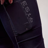 ES16 Winter Cargo Radhose Supreme Unisex – mit Polster und Taschen. Schwarz