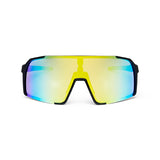 ES16 Enzo Fahrradbrille. Schwarz mit goldener Linse.