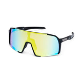 ES16 Enzo Fahrradbrille. Schwarz mit goldener Linse.