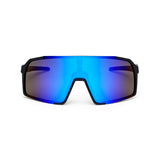 ES16 Enzo Fahrradbrille. Schwarz mit blauer Linse.