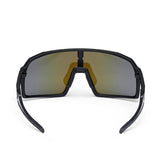 ES16 Enzo Fahrradbrille. Schwarz mit blauer Linse.