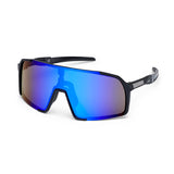 ES16 Enzo Fahrradbrille. Schwarz mit blauer Linse.