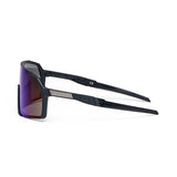 ES16 Enzo Fahrradbrille. Schwarz mit blauer Linse.