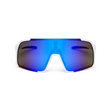 ES16 Enzo Fahrradbrille. Weiß mit blauer Linse.