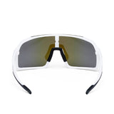 ES16 Enzo Fahrradbrille. Weiß mit blauer Linse.