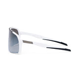 ES16 Enzo Fahrradbrille. Weiß mit silberner Linse.