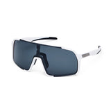 ES16 Enzo Fahrradbrille. Weiß mit grauer polarisierter Linse.