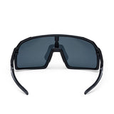 ES16 Enzo Fahrradbrille. Schwarz mit grauer polarisierter Linse.