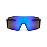 ES16 Enzo Fahrradbrille. Schwarz mit silberner Linse.